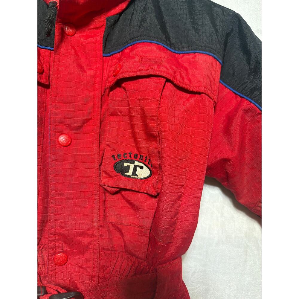 Columbia Snowsuit Ski Suit YOUTH 6 7 Red Black Tectonite READ VTG - Picture 2 of 6
